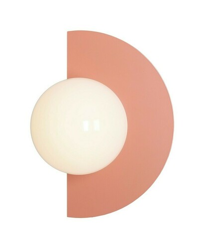 Check Wall Lamp Aldex Loop Coral Red Metal Glass 1125C11