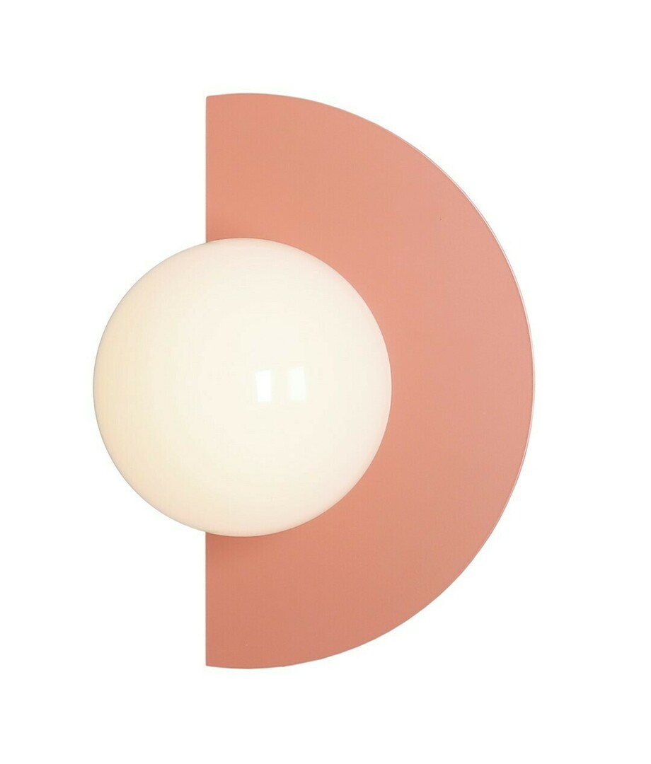 Wall Lamp Aldex Loop Coral Red Metal Glass 1125C11