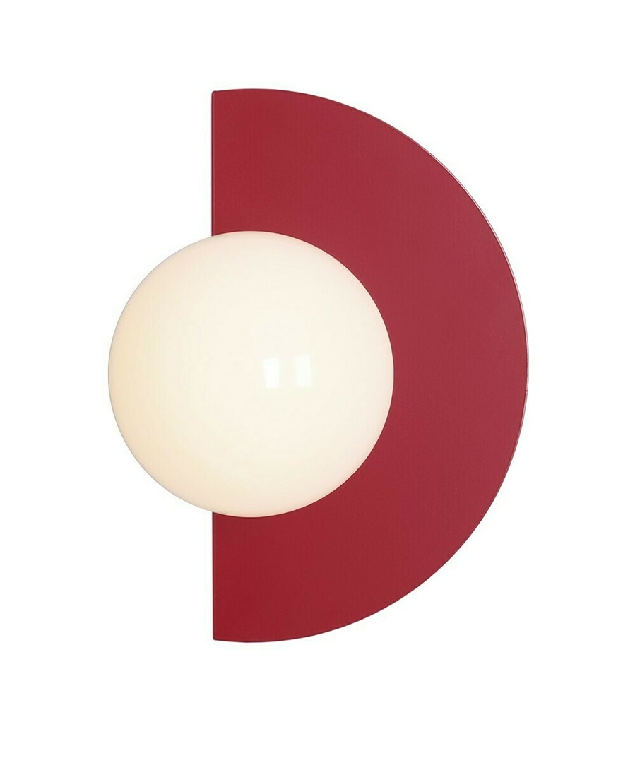Wall Lamp Aldex Loop Red Wine Metal Glass 1125C15