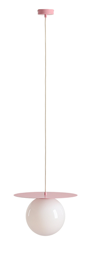 Check Pendant Lamp Aldex Loop Baby Pink 25 cm Metal Glass 1125G18_L