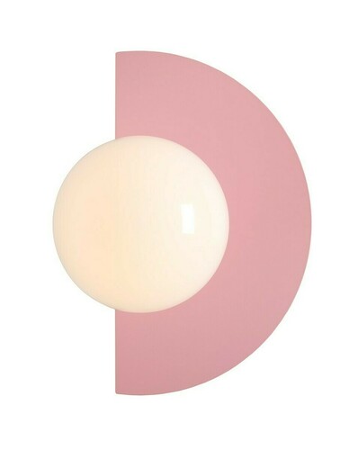 Check Aldex Wall Lamp Loop Baby Pink Metal Glass 1125C18