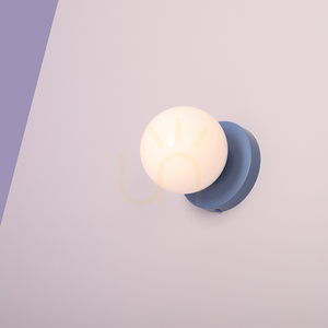 Aldex Ball II Dusty Blue S Wall Light, Blue, 14 cm Glass Globe, 1126C16_S small 1