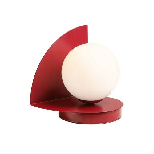 Check Desk Lamp Aldex Loop Red Glass Metal 21 cm 1125B15