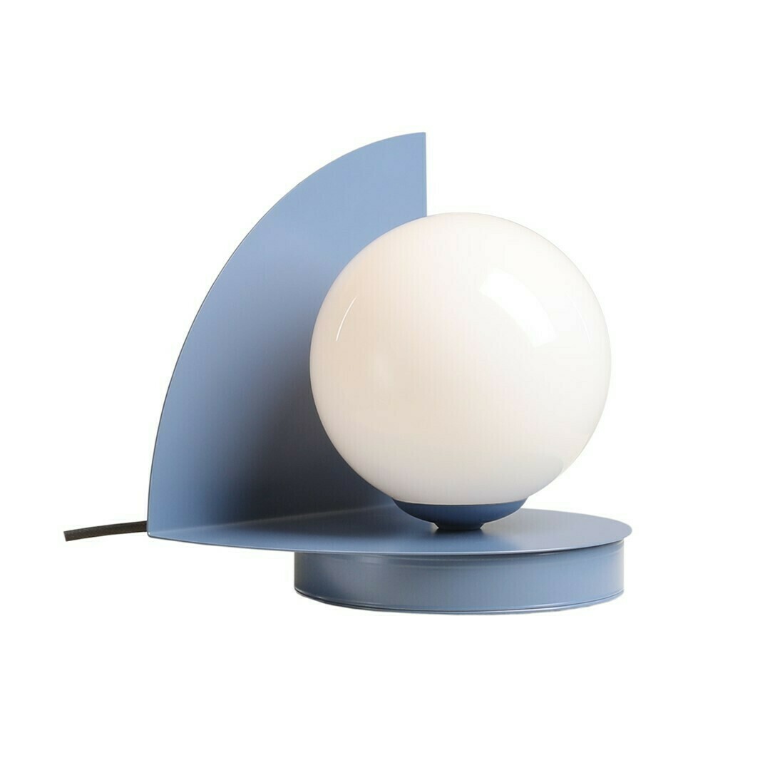 Desk Lamp Aldex Loop Dusty Blue Metal Glass 1125B16