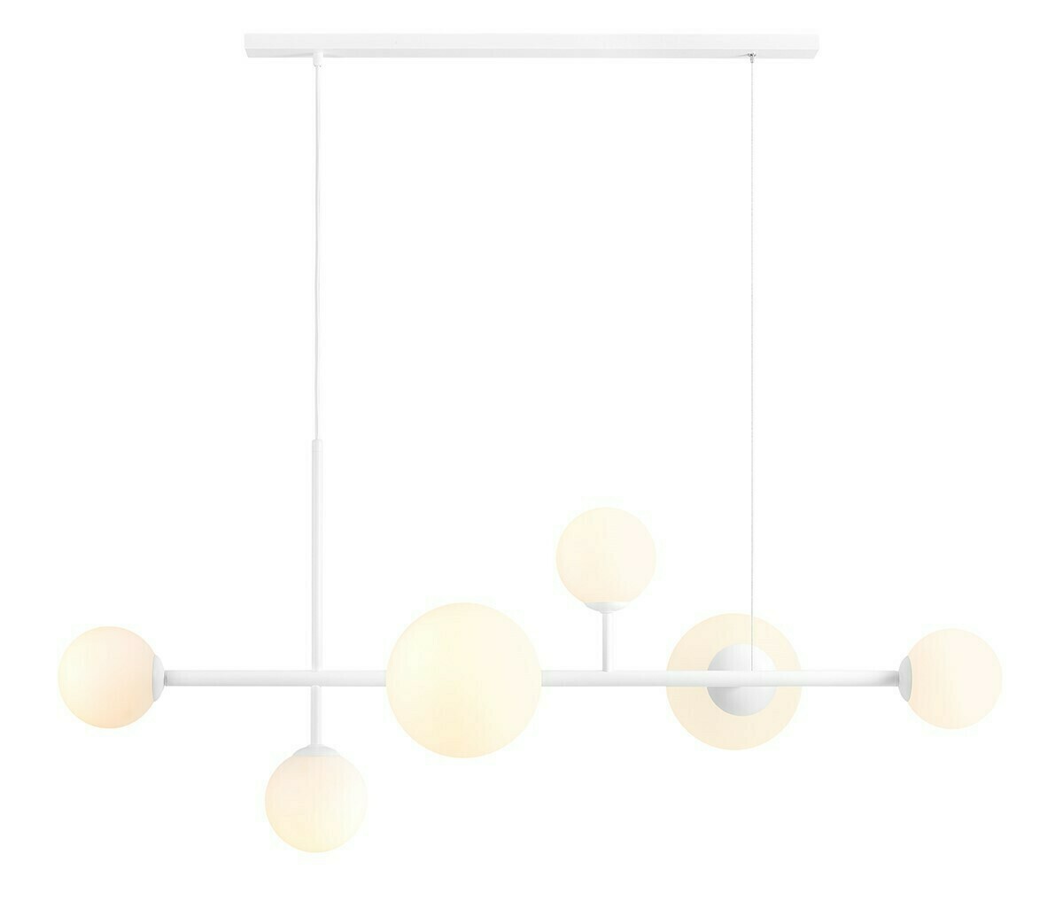 Aldex Dione 6 White Pendant Light Metal Glass 1092K_2