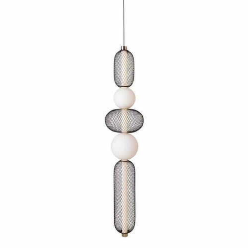 Check Pendant lamp Max Light Bora B P0592 black-gold 22 cm LED 28 W