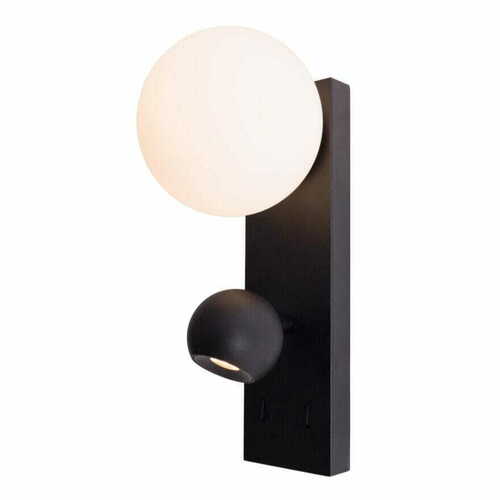 Check Wall Light Max Light Atom W0351 Black 2-Light LED 10W 3000K