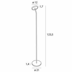 Floor Lamp Max Light Ibiza F0060 Black Metal LED 123 cm small 1