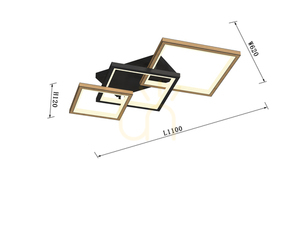 MATERA - Aviano PREMIUM three rhombus ceiling lamp small 4