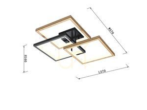 MATERA - Aviano PREMIUM three square ceiling lamp. small 4