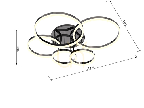 Check Ceiling lamp five PERPIGNON - Aviano Premium