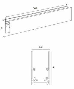Magnetic Lighting Rail Max Light MAX MT0001 Surface Mounted 1m Black small 2