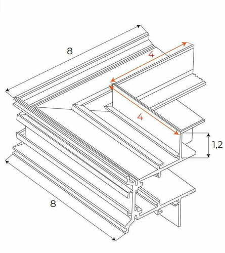 Check Busbar Connector Max Light MAX Magnetic Angle Black Aluminum MT0010