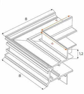 Busbar Connector Max Light MAX Magnetic Angle Black Aluminum MT0010 small 1
