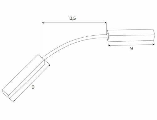 Check Busbar Connector Max Light MAX MA0003 Black for 2 Rails with Angle Bracket