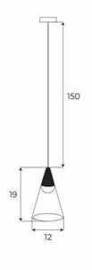 Pendant Light Max Light MAX M0015D Black DALI LED 6W 3000K 12 cm small 2
