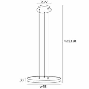 Pendant Light Max Light VIK P0556 Black Gold Metal 48 cm LED 3000K 1 Pendant Light Max Light VIK P0556 Black Gold Metal 48 cm LED 3000K small 1