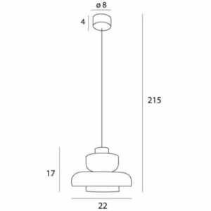 Pendant Light Max Light Signature C P0532 Brass Transparent Glass LED 8W 3000K small 3