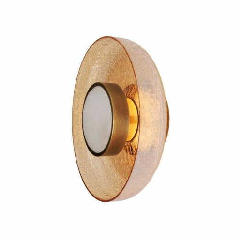Check Wall Lamp Max Light Signature W0352 Brass Amber Glass 22 cm LED 3000K