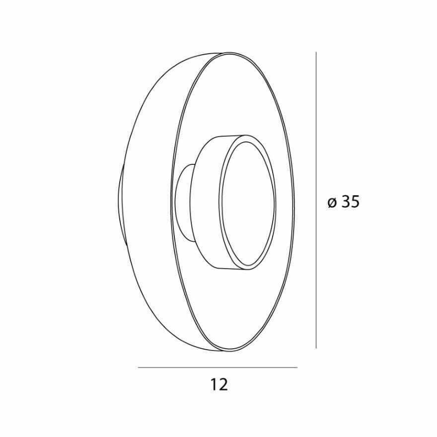 Preview Wall Light Max Light Signature W0353 Brass Amber Glass 35 cm LED 3000K Wall Light Max Light Signature W0353 Brass Amber Glass 35 cm LED 3000K
