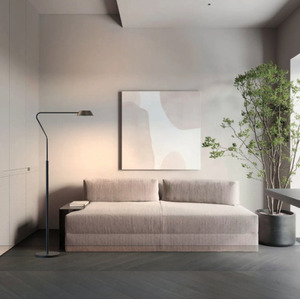 GARTA Touch LED Floor Standing Lamp Brushed Pink Gold small 1