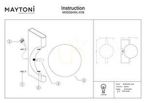 Wall lamp AVANT-GARDE MOD324WL-01B Maytoni small 8