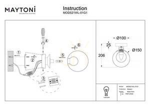 BASIC FORM MOD521WL-01G1 wall lamp Maytoni small 5