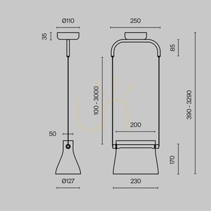 CABARET pendant lamp MOD170PL-L8BS3K Maytoni small 7