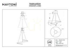 CURVE pendant lamp MOD242PL-L33BK Maytoni small 6