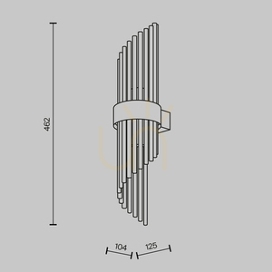 Wall lamp FRAME MOD174WL-02G Maytoni small 12