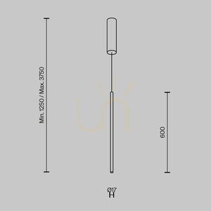 HALO pendant lamp MOD246PL-L12BSK Maytoni small 8