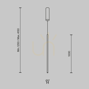 HALO pendant lamp MOD246PL-L24BK1 Maytoni small 7