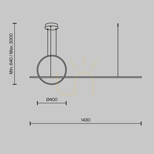HALO pendant lamp MOD247PL-L49BSK Maytoni small 7