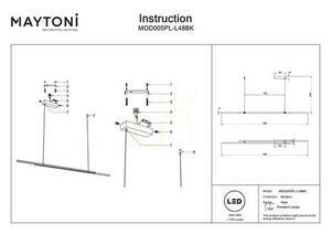 HALO pendant lamp MOD005PL-L48BK Maytoni small 4