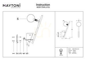 Wall lamp KAZIMIR MOD175WL-01G Maytoni small 5