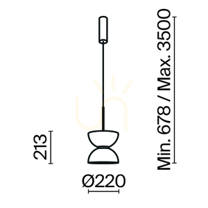 KYOTO pendant lamp MOD178PL-L11B3K Maytoni small 12