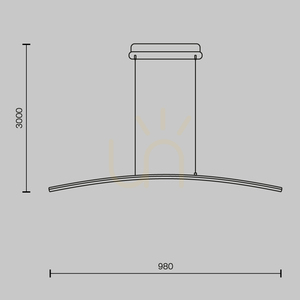 CURVE pendant lamp MOD243PL-L18BK Maytoni small 10