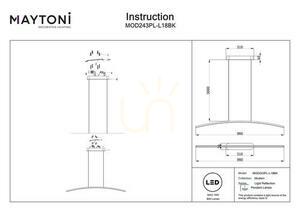 CURVE pendant lamp MOD243PL-L18BK Maytoni small 9