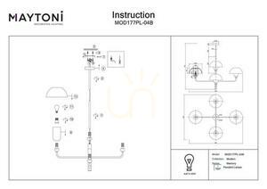MEMORY pendant lamp MOD177PL-04B Maytoni small 10
