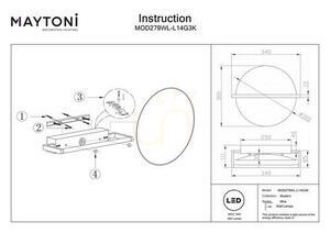 MIRA MOD279WL-L14G3K wall lamp Maytoni small 10