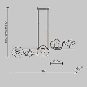 MIRACLE pendant lamp MOD207PL-05BS Maytoni small 7