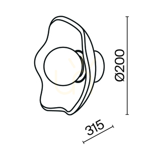 Maytoni Miracle wall lamp MOD207WL-01BS, brass small 8