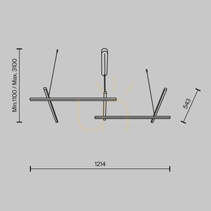 RADIANCE pendant lamp MOD278PL-L50G3K Maytoni small 10