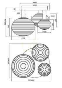 Plafond REELS MOD268CL-03G Maytoni small 6