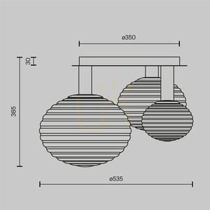 Plafond REELS MOD268CL-03G Maytoni small 7