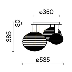 Plafond REELS MOD268CL-03G Maytoni small 8
