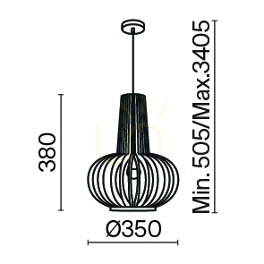 ROOTS pendant lamp MOD193PL-01W1 Maytoni small 8