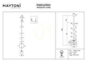 ROS pendant lamp MOD227PL-01BS Maytoni small 6
