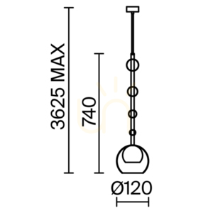 ROS pendant lamp MOD227PL-01BS Maytoni small 8