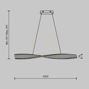 KRONE pendant lamp P097PL-L28BS3K Maytoni small 12